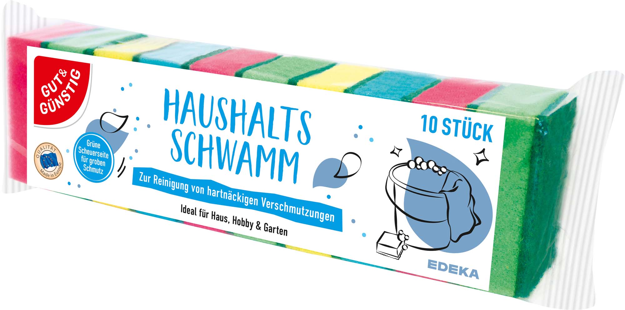Gut & Günstig Haushaltsschwamm 10er Pack