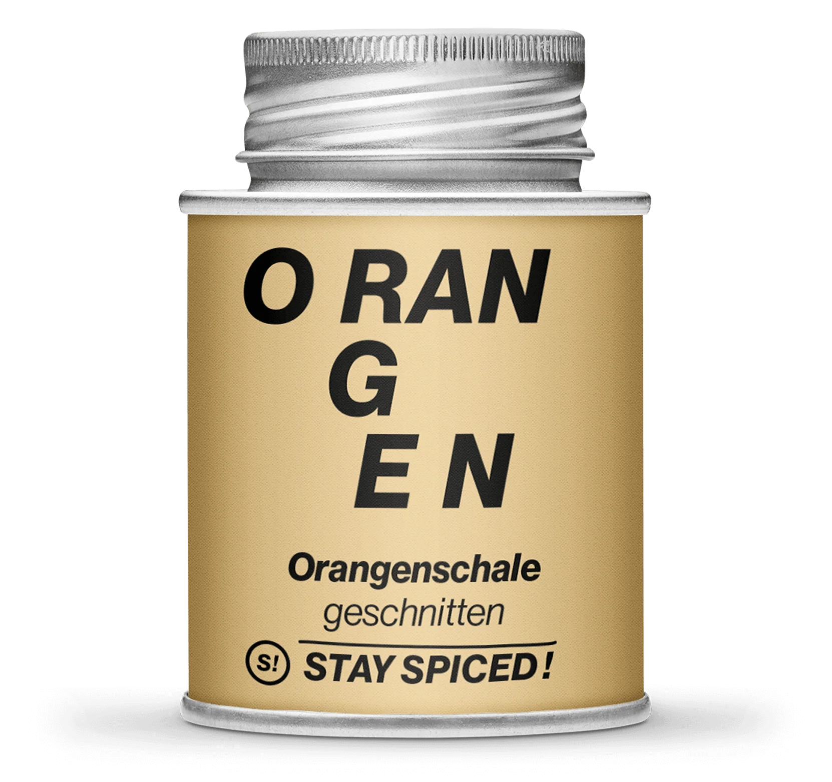 Orangenschale geschnitten
